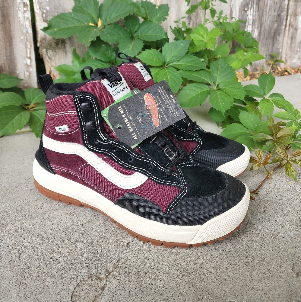 Vans Ultrarange Exo HI All Weather MTE Sneakers M8.5/W10Maroon/Black NEW
